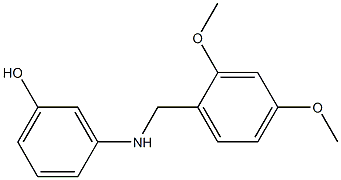 3-{[(2,4-dimethoxyphenyl)methyl]amino}phenol Struktur