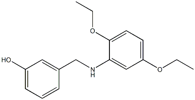 3-{[(2,5-diethoxyphenyl)amino]methyl}phenol Struktur