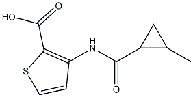 3-{[(2-methylcyclopropyl)carbonyl]amino}thiophene-2-carboxylic acid Struktur