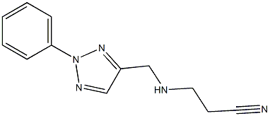 3-{[(2-phenyl-2H-1,2,3-triazol-4-yl)methyl]amino}propanenitrile Struktur