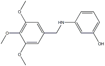 3-{[(3,4,5-trimethoxyphenyl)methyl]amino}phenol Struktur