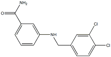 3-{[(3,4-dichlorophenyl)methyl]amino}benzamide Struktur