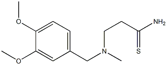 3-{[(3,4-dimethoxyphenyl)methyl](methyl)amino}propanethioamide Struktur