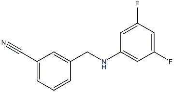 3-{[(3,5-difluorophenyl)amino]methyl}benzonitrile Struktur