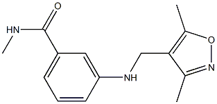 3-{[(3,5-dimethyl-1,2-oxazol-4-yl)methyl]amino}-N-methylbenzamide Struktur