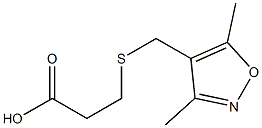 3-{[(3,5-dimethyl-1,2-oxazol-4-yl)methyl]sulfanyl}propanoic acid Struktur