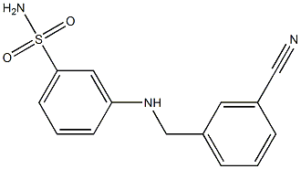 3-{[(3-cyanophenyl)methyl]amino}benzene-1-sulfonamide Struktur