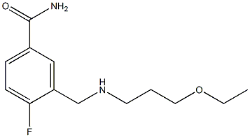 3-{[(3-ethoxypropyl)amino]methyl}-4-fluorobenzamide Struktur