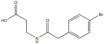 3-{[(4-bromophenyl)acetyl]amino}propanoic acid Struktur