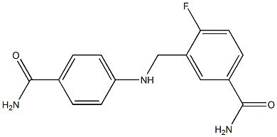 3-{[(4-carbamoylphenyl)amino]methyl}-4-fluorobenzamide Struktur