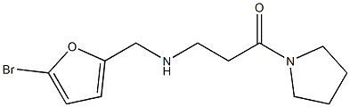 3-{[(5-bromofuran-2-yl)methyl]amino}-1-(pyrrolidin-1-yl)propan-1-one Struktur