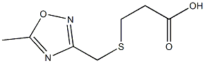 3-{[(5-methyl-1,2,4-oxadiazol-3-yl)methyl]sulfanyl}propanoic acid Struktur