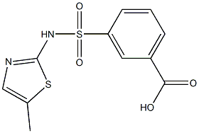 3-{[(5-methyl-1,3-thiazol-2-yl)amino]sulfonyl}benzoic acid Struktur