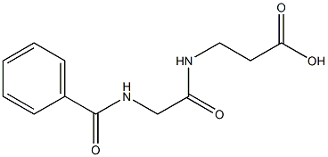 3-{[(benzoylamino)acetyl]amino}propanoic acid Struktur