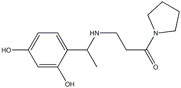 3-{[1-(2,4-dihydroxyphenyl)ethyl]amino}-1-(pyrrolidin-1-yl)propan-1-one Struktur