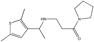 3-{[1-(2,5-dimethylthiophen-3-yl)ethyl]amino}-1-(pyrrolidin-1-yl)propan-1-one Struktur