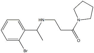 3-{[1-(2-bromophenyl)ethyl]amino}-1-(pyrrolidin-1-yl)propan-1-one Struktur