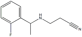 3-{[1-(2-fluorophenyl)ethyl]amino}propanenitrile Struktur