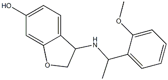 3-{[1-(2-methoxyphenyl)ethyl]amino}-2,3-dihydro-1-benzofuran-6-ol Struktur