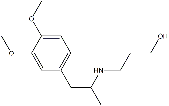 3-{[1-(3,4-dimethoxyphenyl)propan-2-yl]amino}propan-1-ol Struktur