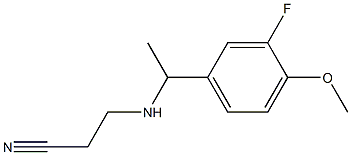 3-{[1-(3-fluoro-4-methoxyphenyl)ethyl]amino}propanenitrile Struktur