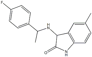 3-{[1-(4-fluorophenyl)ethyl]amino}-5-methyl-2,3-dihydro-1H-indol-2-one Struktur