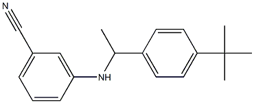 3-{[1-(4-tert-butylphenyl)ethyl]amino}benzonitrile Struktur