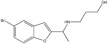 3-{[1-(5-bromo-1-benzofuran-2-yl)ethyl]amino}propan-1-ol Struktur