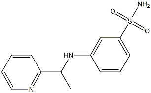 3-{[1-(pyridin-2-yl)ethyl]amino}benzene-1-sulfonamide Struktur