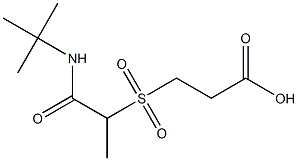 3-{[1-(tert-butylcarbamoyl)ethane]sulfonyl}propanoic acid Struktur