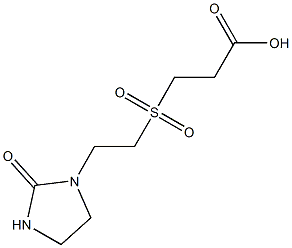 3-{[2-(2-oxoimidazolidin-1-yl)ethane]sulfonyl}propanoic acid Struktur