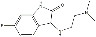 3-{[2-(dimethylamino)ethyl]amino}-6-fluoro-1,3-dihydro-2H-indol-2-one Struktur