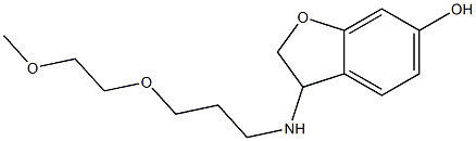 3-{[3-(2-methoxyethoxy)propyl]amino}-2,3-dihydro-1-benzofuran-6-ol Struktur