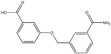 3-{[3-(aminocarbonyl)benzyl]oxy}benzoic acid Struktur