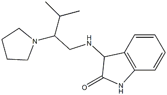 3-{[3-methyl-2-(pyrrolidin-1-yl)butyl]amino}-2,3-dihydro-1H-indol-2-one Struktur