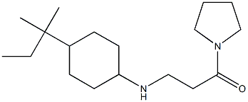 3-{[4-(2-methylbutan-2-yl)cyclohexyl]amino}-1-(pyrrolidin-1-yl)propan-1-one Struktur