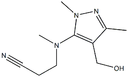 3-{[4-(hydroxymethyl)-1,3-dimethyl-1H-pyrazol-5-yl](methyl)amino}propanenitrile Struktur