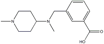 3-{[methyl(1-methylpiperidin-4-yl)amino]methyl}benzoic acid Struktur