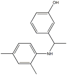 3-{1-[(2,4-dimethylphenyl)amino]ethyl}phenol Struktur