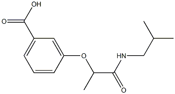 3-{1-[(2-methylpropyl)carbamoyl]ethoxy}benzoic acid Struktur