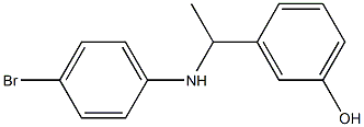 3-{1-[(4-bromophenyl)amino]ethyl}phenol Struktur