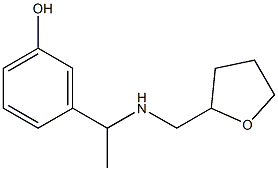 3-{1-[(oxolan-2-ylmethyl)amino]ethyl}phenol Struktur