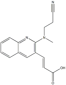 3-{2-[(2-cyanoethyl)(methyl)amino]quinolin-3-yl}prop-2-enoic acid Struktur