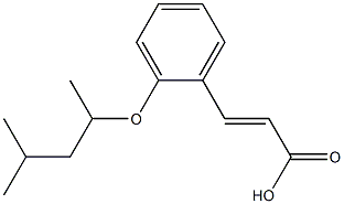 3-{2-[(4-methylpentan-2-yl)oxy]phenyl}prop-2-enoic acid Struktur