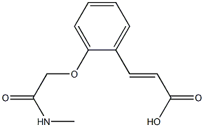 3-{2-[(methylcarbamoyl)methoxy]phenyl}prop-2-enoic acid Struktur