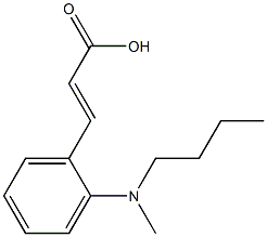 3-{2-[butyl(methyl)amino]phenyl}prop-2-enoic acid Struktur