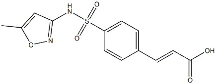 3-{4-[(5-methyl-1,2-oxazol-3-yl)sulfamoyl]phenyl}prop-2-enoic acid Struktur