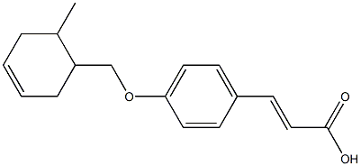 3-{4-[(6-methylcyclohex-3-en-1-yl)methoxy]phenyl}prop-2-enoic acid Struktur