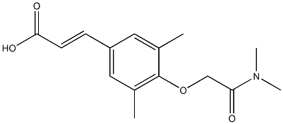 3-{4-[(dimethylcarbamoyl)methoxy]-3,5-dimethylphenyl}prop-2-enoic acid Struktur