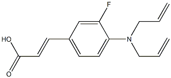 3-{4-[bis(prop-2-en-1-yl)amino]-3-fluorophenyl}prop-2-enoic acid Struktur